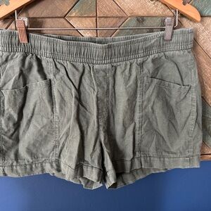 Old Navy Olive Green Drawstring Casual Shorts